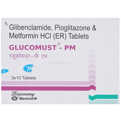 glucomust pm tablet 10's